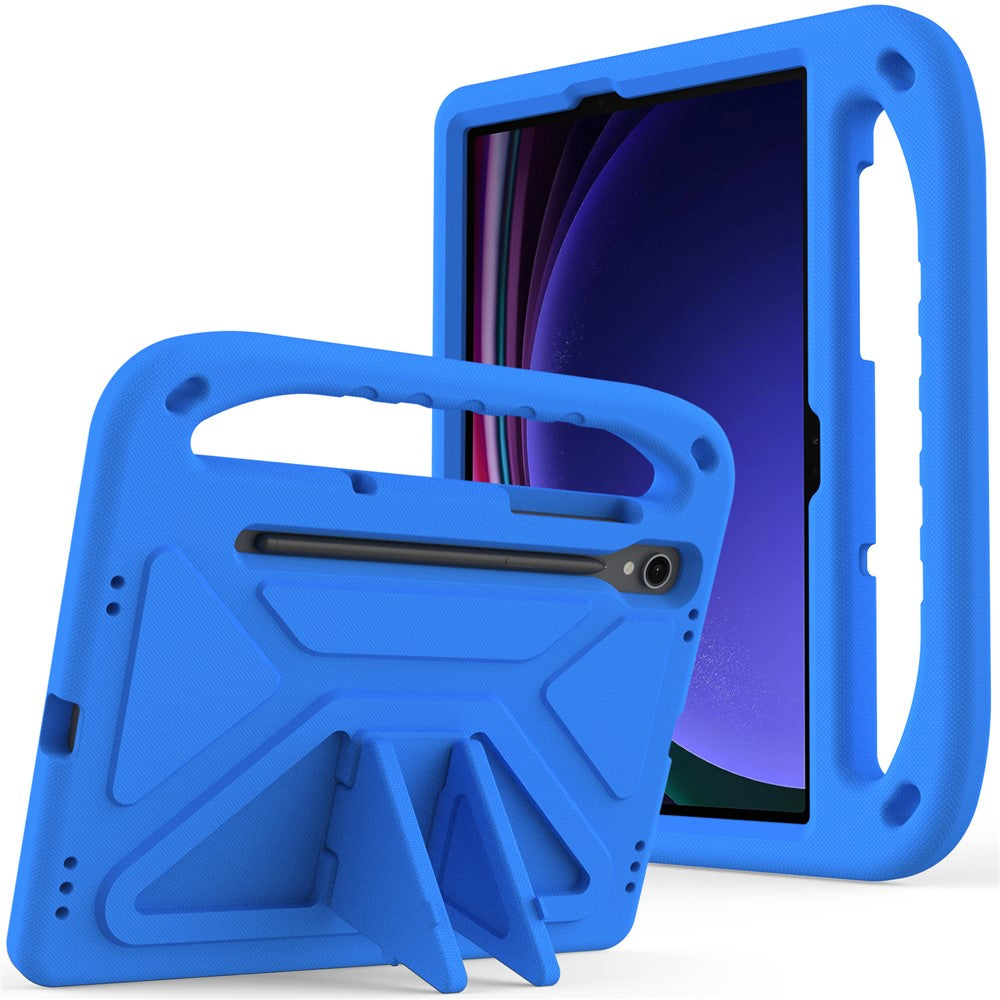 For-Samsung-Galaxy-Tab-S10-Lite-/-S10-FE-/-S9-FE-Case-Kickstand-EVA-Tablet-Cover-with-Hand-Grip-Blue