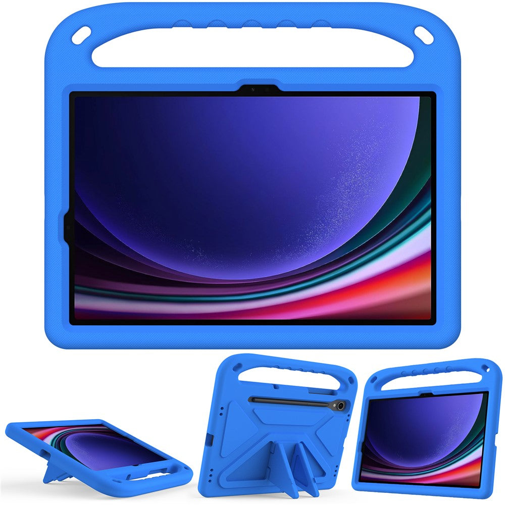 For-Samsung-Galaxy-Tab-S10-Lite-/-S10-FE-/-S9-FE-Case-Kickstand-EVA-Tablet-Cover-with-Hand-Grip-Blue