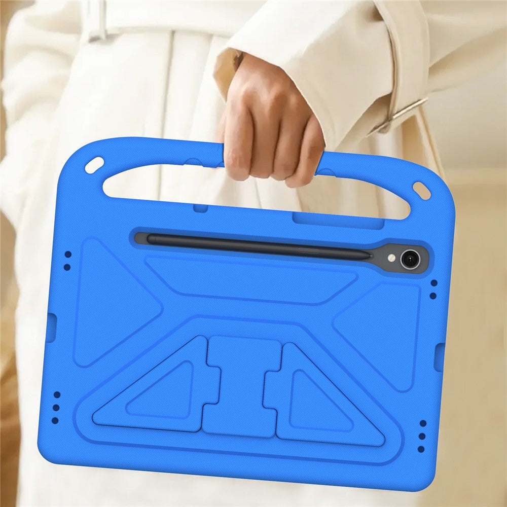 For-Samsung-Galaxy-Tab-S10-Lite-/-S10-FE-/-S9-FE-Case-Kickstand-EVA-Tablet-Cover-with-Hand-Grip-Blue