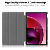 For-Lenovo-Tab-M11-/-Xiaoxin-Pad-11-2024-Case-Tri-Fold-Stand-PU-Leather+PC-Tablet-Cover-Black