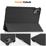 For-Lenovo-Tab-M11-/-Xiaoxin-Pad-11-2024-Case-Tri-Fold-Stand-PU-Leather+PC-Tablet-Cover-Black