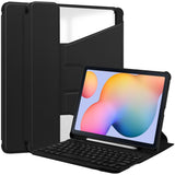 For-Samsung-Galaxy-Tab-S6-Lite-(2024)-/-S6-Lite-(2022)-/-S6-Lite-(2020)-Case-with-Bluetooth-compatible-Keyboard-PU+Acrylic-Tablet-Cover-Black