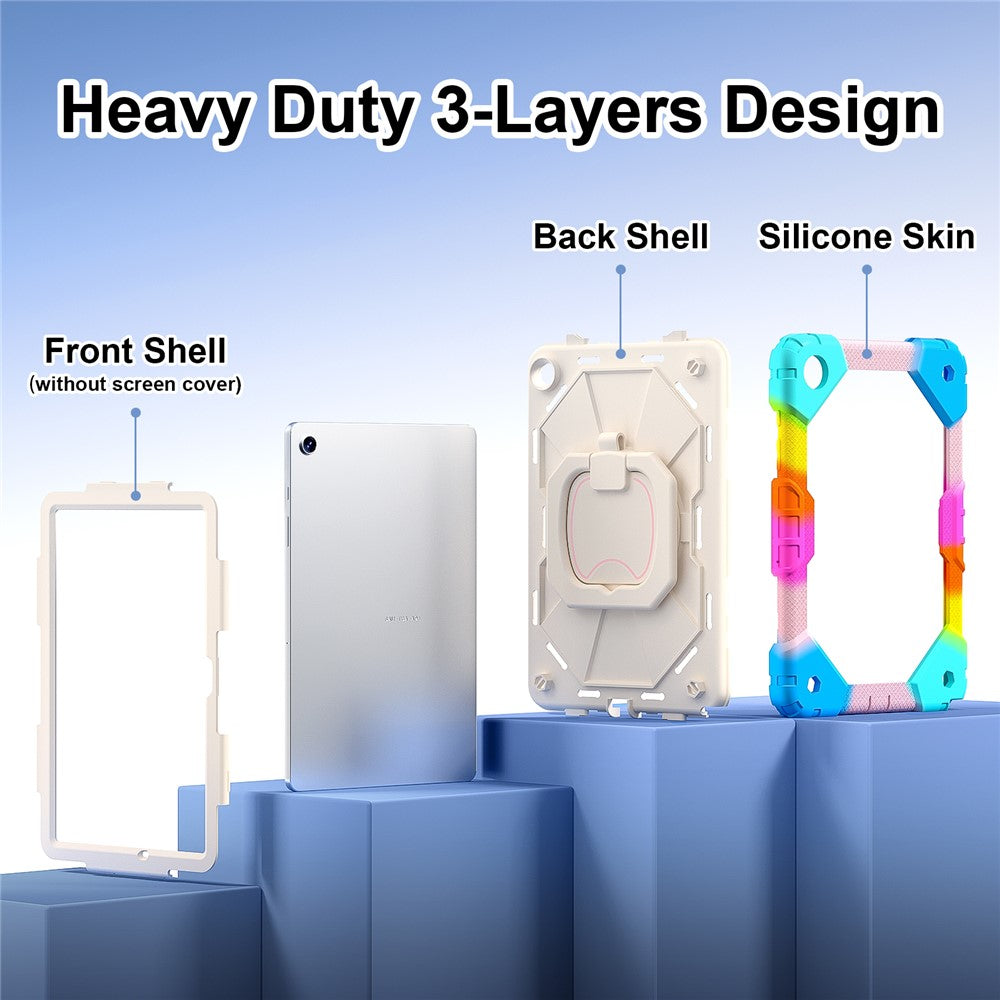 For-Samsung-Galaxy-Tab-A9+-Rugged-Case-Handle-Kickstand-Tablet-Cover-with-Shoulder-Strap-Colorful-Blue