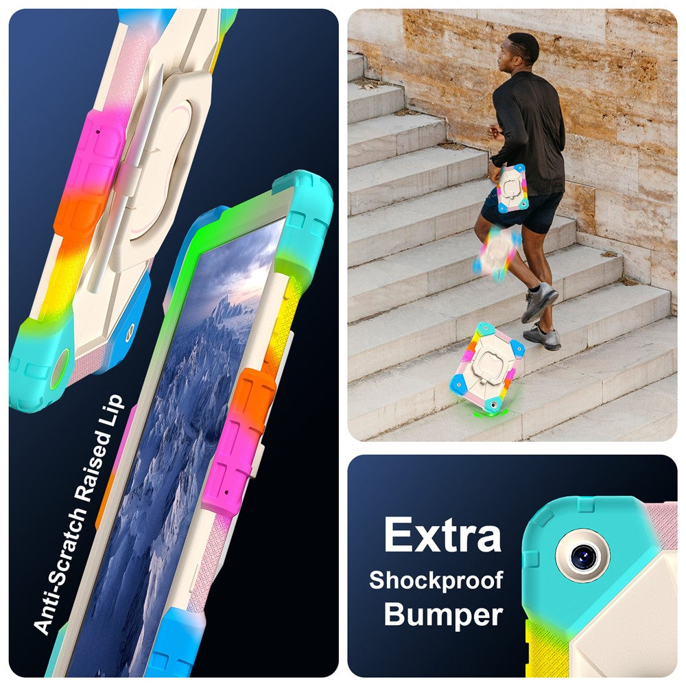 For-Samsung-Galaxy-Tab-A9+-Rugged-Case-Handle-Kickstand-Tablet-Cover-with-Shoulder-Strap-Colorful-Blue