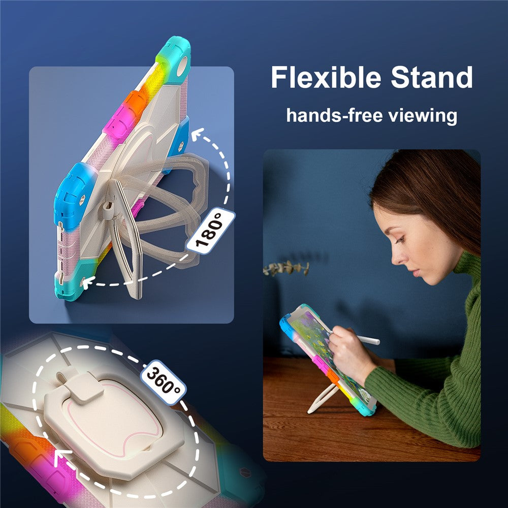 For-Samsung-Galaxy-Tab-A9+-Rugged-Case-Handle-Kickstand-Tablet-Cover-with-Shoulder-Strap-Colorful-Blue