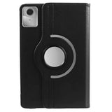 For-Lenovo-Tab-M11-/-Xiaoxin-Pad-11-2024-Leather-Case-Rotating-Stand-Tablet-Cover-Black