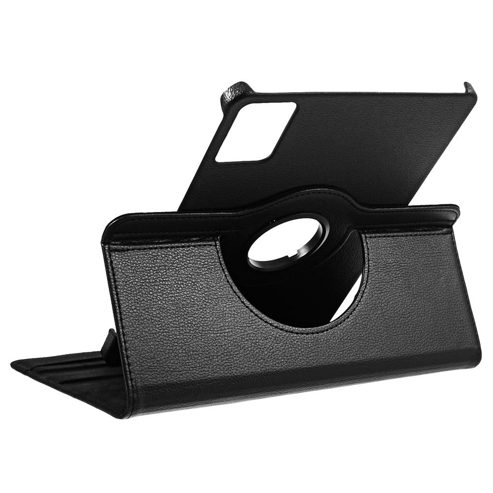 For-Lenovo-Tab-M11-/-Xiaoxin-Pad-11-2024-Leather-Case-Rotating-Stand-Tablet-Cover-Black