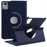 For-Lenovo-Tab-M11-/-Xiaoxin-Pad-11-2024-Leather-Case-Rotating-Stand-Tablet-Cover-Dark-Blue