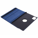 For-Lenovo-Tab-M11-/-Xiaoxin-Pad-11-2024-Leather-Case-Rotating-Stand-Tablet-Cover-Dark-Blue