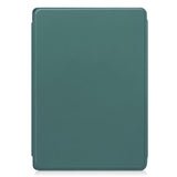 For-Lenovo-Tab-M11-/-Xiaoxin-Pad-11-2024-Case-PU+Acrylic-Tablet-Stand-Cover-with-Bluetooth-compatible-Keyboard-Blackish-Green
