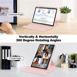 For-Lenovo-Tab-M11-/-Xiaoxin-Pad-11-2024-Case-PU+Acrylic-Tablet-Stand-Cover-with-Bluetooth-compatible-Keyboard-Pink