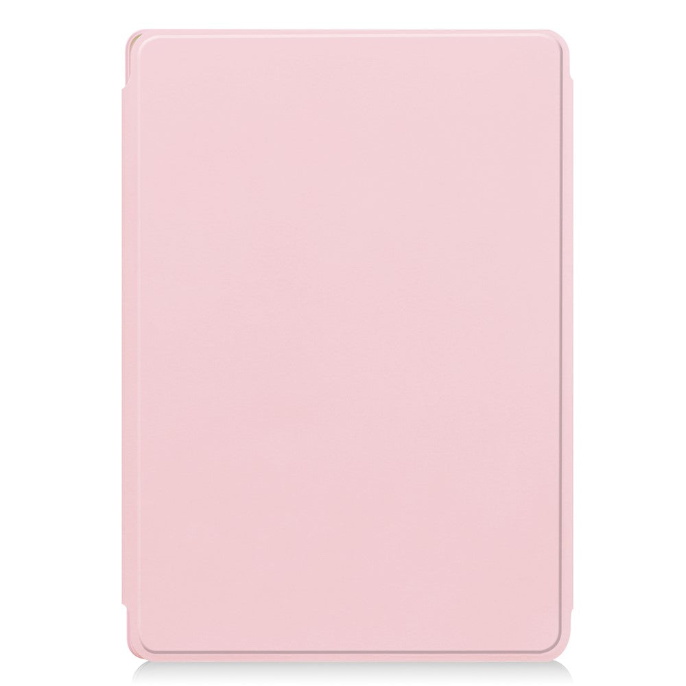 For-Lenovo-Tab-M11-/-Xiaoxin-Pad-11-2024-Case-PU+Acrylic-Tablet-Stand-Cover-with-Bluetooth-compatible-Keyboard-Pink