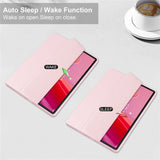 For-Lenovo-Tab-M11-/-Xiaoxin-Pad-11-2024-Case-Anti-Scratch-PU+TPU+Acrylic-Tablet-Cover-with-Pen-Slot-Pink