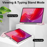 For-Lenovo-Tab-M11-/-Xiaoxin-Pad-11-2024-Case-Anti-Scratch-PU+TPU+Acrylic-Tablet-Cover-with-Pen-Slot-Pink