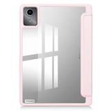 For-Lenovo-Tab-M11-/-Xiaoxin-Pad-11-2024-Case-Anti-Scratch-PU+TPU+Acrylic-Tablet-Cover-with-Pen-Slot-Pink
