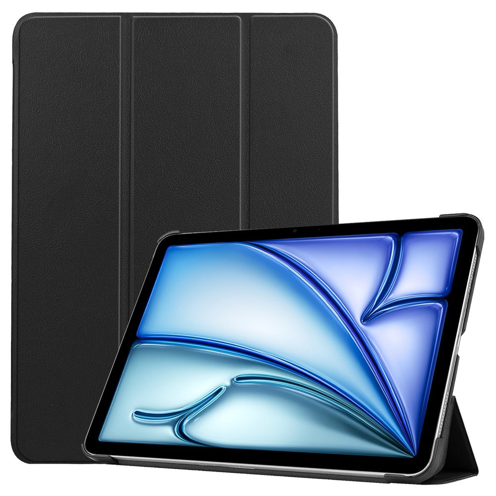 For-iPad-Air-11-(2025)-/-(2024)-Case-PU-Leather-Protective-Tri-Fold-Stand-Smart-Cover-Black