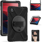 For-Lenovo-Tab-M11-TB-330FU-/-331FC-/-Xiaoxin-Pad-11-2024-Case-PC+Silicone-Tablet-Cover-with-Shoulder-Strap-Black