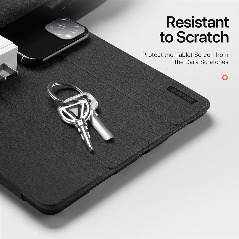 DUX-DUCIS-Domo-Series-for-iPad-Air-13-(2025)-/-(2024)-Case-Tri-Fold-Stand-Leather-Smart-Tablet-Cover-with-Pencil-Holder-Black