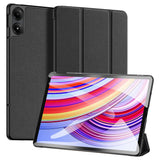 DUX-DUCIS-Domo-Series-for-Xiaomi-Redmi-Pad-Pro-/-Pad-Pro-5G-/-Poco-Pad-4G-/-Poco-Pad-5G-Leather-Case-Tri-Fold-Stand-with-Pencil-Holder-Black
