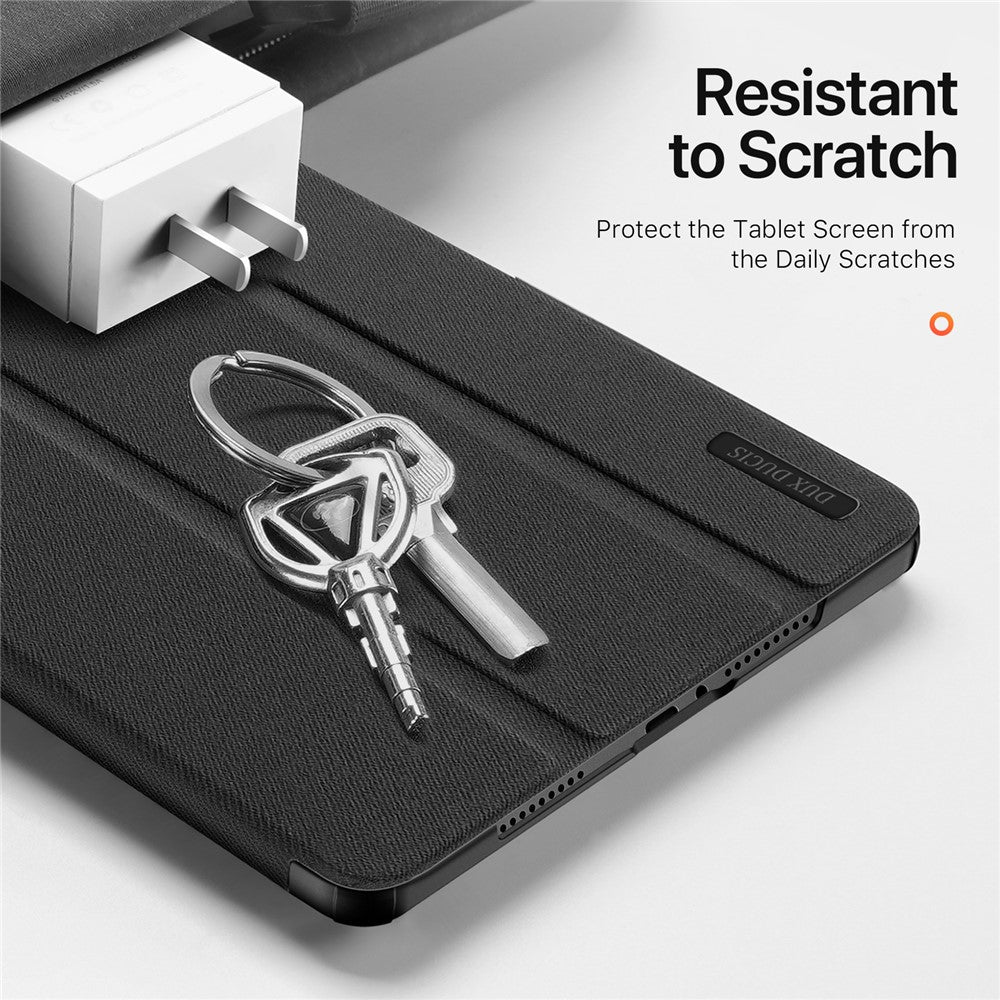 DUX-DUCIS-Domo-Series-for-Xiaomi-Redmi-Pad-Pro-/-Pad-Pro-5G-/-Poco-Pad-4G-/-Poco-Pad-5G-Leather-Case-Tri-Fold-Stand-with-Pencil-Holder-Black