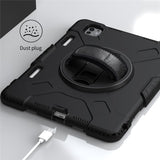 For-iPad-Pro-11-(2025)-/-11-(2024)-Kickstand-Case-Anti-Scratch-Tablet-Cover-with-Shoulder-Strap-Black