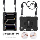For-iPad-Pro-11-(2025)-/-11-(2024)-Kickstand-Case-Anti-Scratch-Tablet-Cover-with-Shoulder-Strap-Black