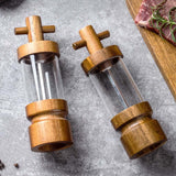 7-inch-Manual-Black-Pepper-Wood-Grinder-Transparent-Acrylic-Pepper-Seasoning-Bottle,-Spec:-Double+Base+Spoon+Steel-Brush+Black-Brush
