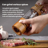 7-inch-Manual-Black-Pepper-Wood-Grinder-Transparent-Acrylic-Pepper-Seasoning-Bottle,-Spec:-Double+Base+Spoon+Steel-Brush+Black-Brush