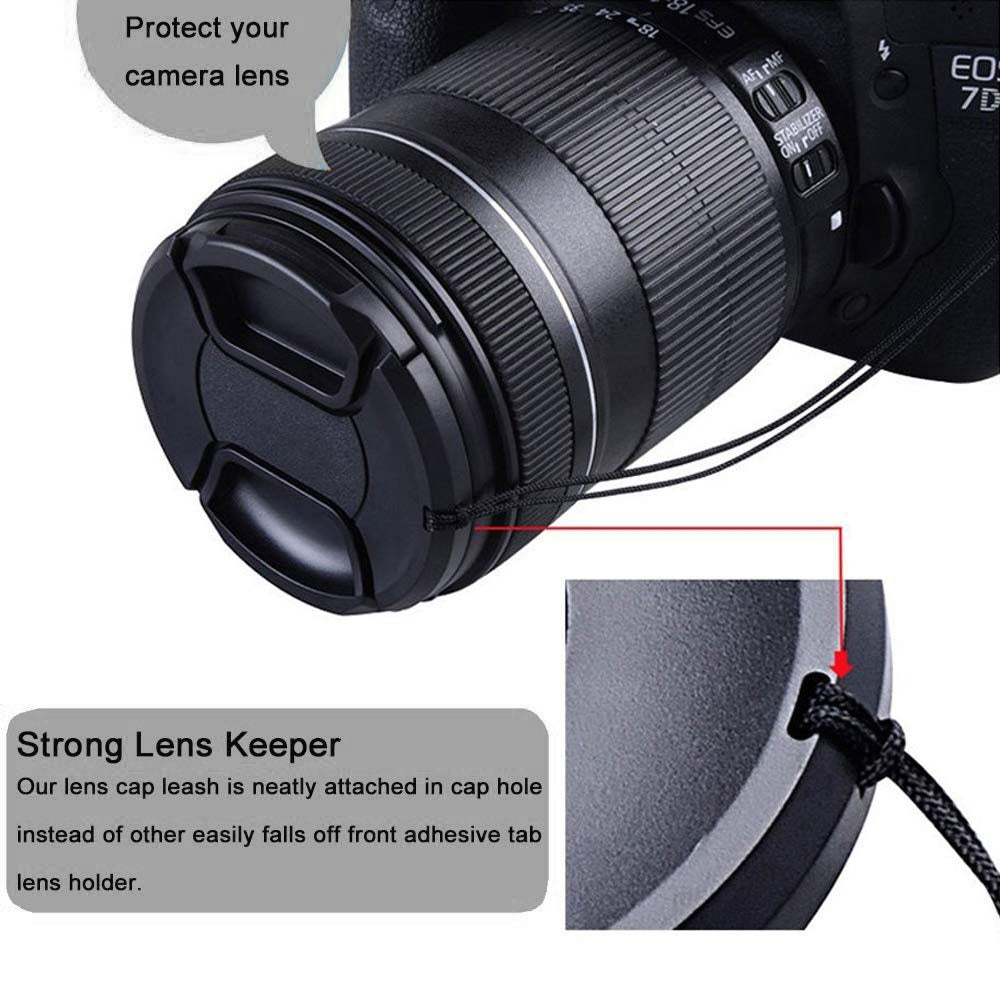 72mm-Center-Pinch-Camera-Lens-Cap(Black)