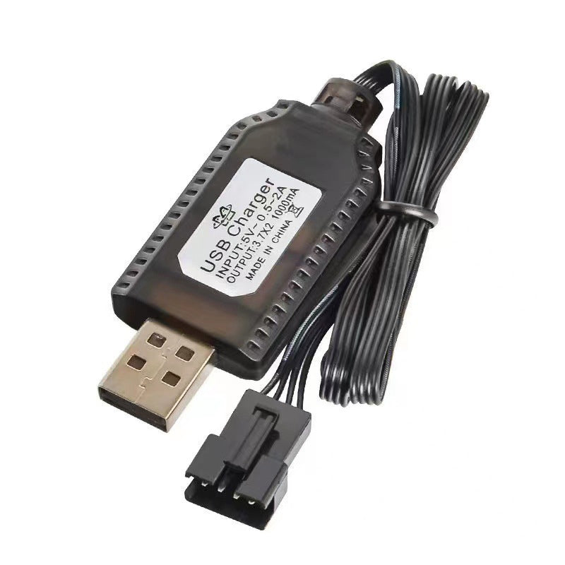 7.4V-18650-Lithium-Battery-USB-Charging-Cable(SM-4P)