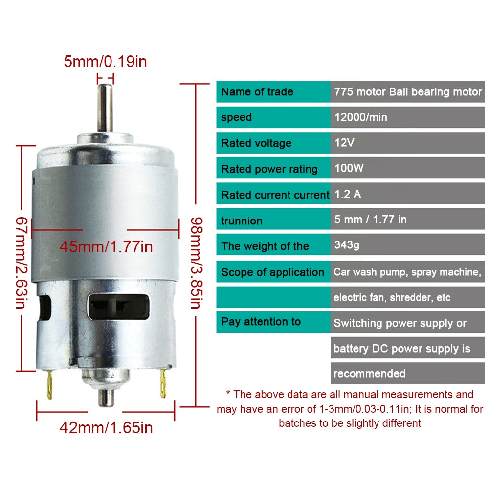 775-Spindle-Motor-High-Speed-High-Power-Large-Torque-with-Ball-Bearing