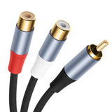 8004MFF-RCA-Male-to-2-RCA-Female-Y-shaped-Splitter-Audio-Cable,-Length:0.5m