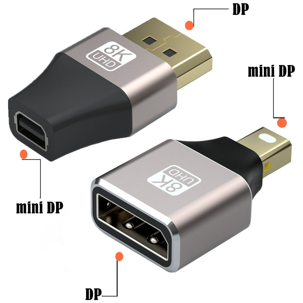 8K-60Hz-Male-Mini-Displayport-to-Female-Displayport-Adapter-DP-Converter