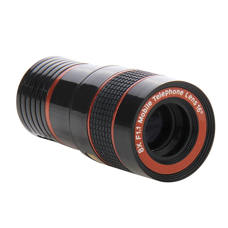 8X-Zoom-Telescope-Telephoto-Camera-Lens-with-Clip(Black)