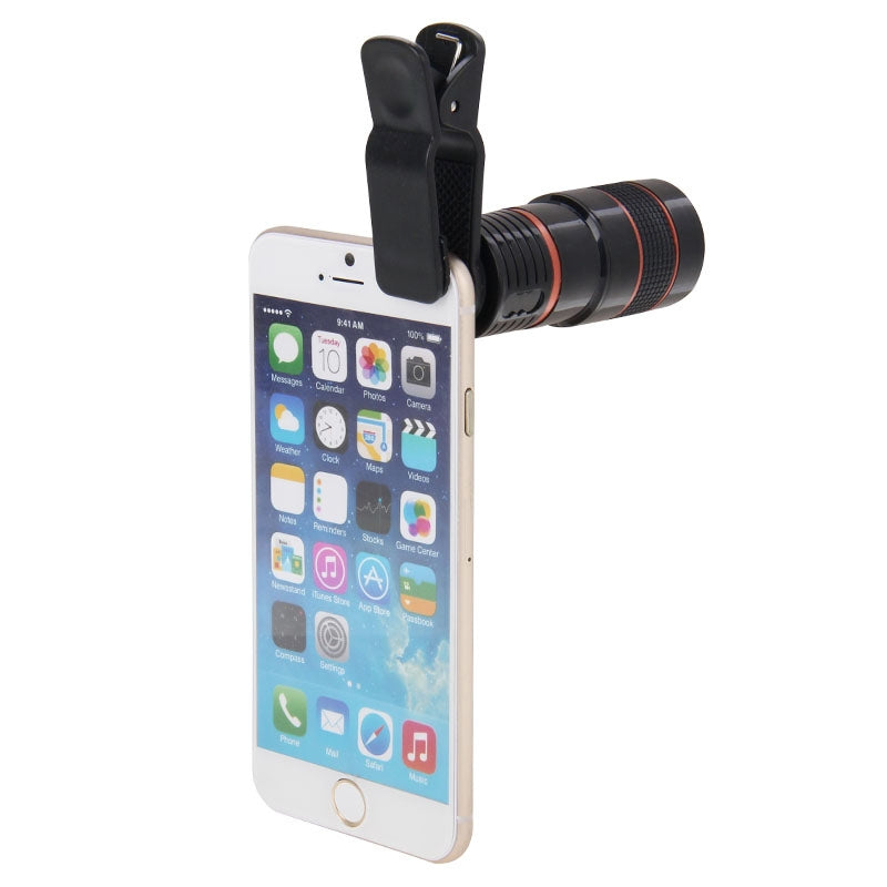 8X-Zoom-Telescope-Telephoto-Camera-Lens-with-Clip(Black)