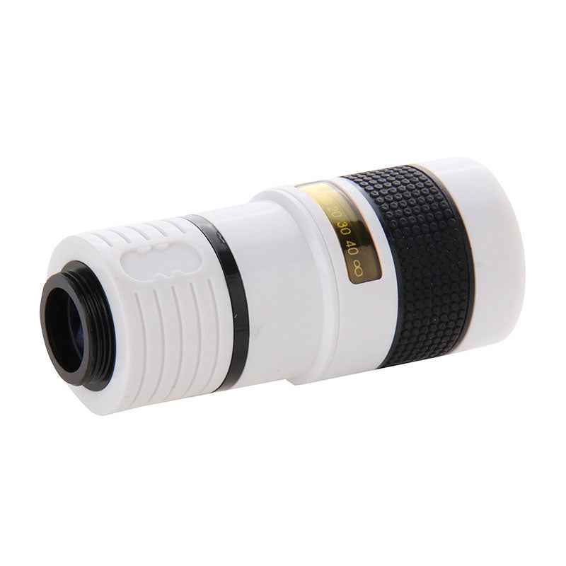 8X-Zoom-Telescope-Telephoto-Camera-Lens-with-Clip(White)