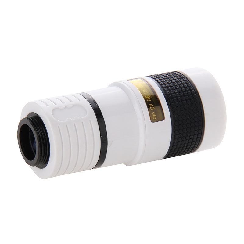 8X-Zoom-Telescope-Telephoto-Camera-Lens-with-Clip(White)