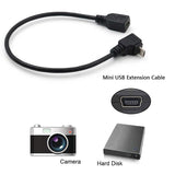 90-Degree-Mini-USB-Male-to-Mini-USB-Female-Adapter-Cable,-Length:-25cm