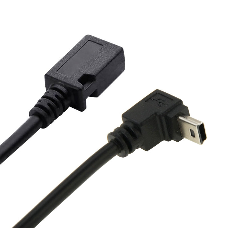 90-Degree-Mini-USB-Male-to-Mini-USB-Female-Adapter-Cable,-Length:-28cm