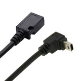 90-Degree-Mini-USB-Male-to-Mini-USB-Female-Adapter-Cable,-Length:-28cm