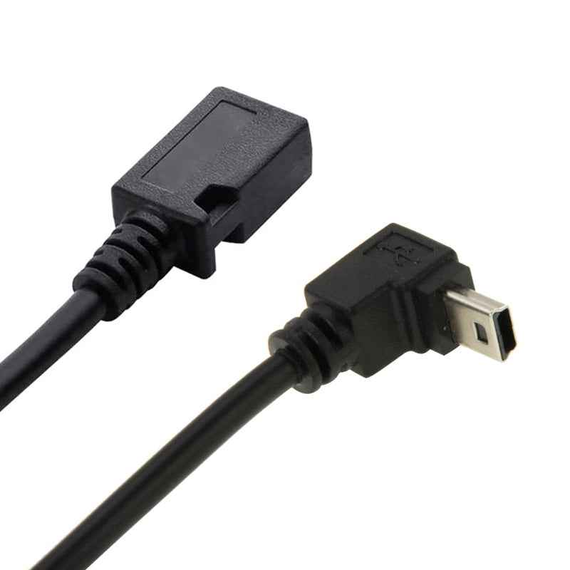 90-Degree-Mini-USB-Male-to-Mini-USB-Female-Adapter-Cable,-Length:-28cm
