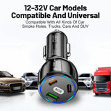 90W-Super-Fast-Charging-USB-C-Car-Charger-Dual-PD-30W+QC3.0-Charging-Station(Black)