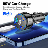 90W-Super-Fast-Charging-USB-C-Car-Charger-Dual-PD-30W+QC3.0-Charging-Station(Black)