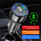 90W-Super-Fast-Charging-USB-C-Car-Charger-Dual-PD-30W+QC3.0-Charging-Station(Black)