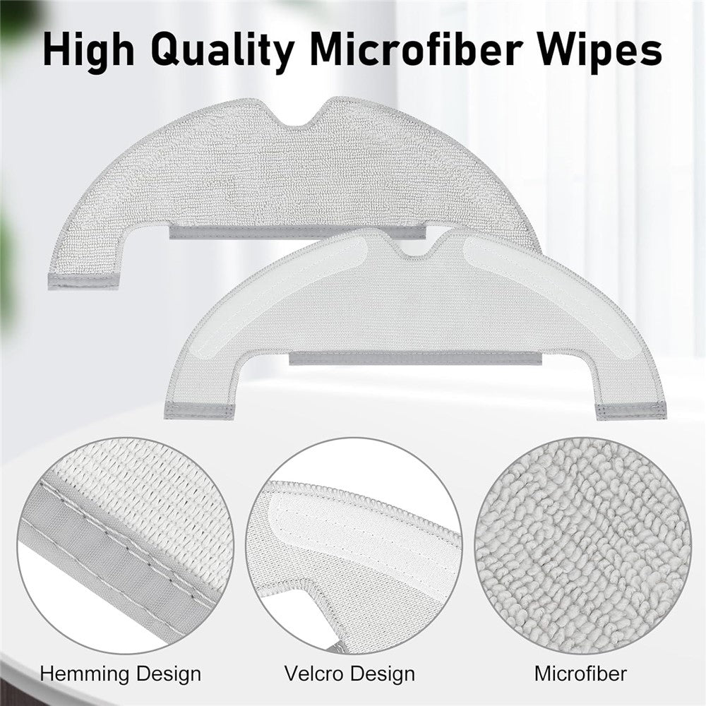 For Dreame L10 Plus / Z10 Pro / D10 Plus Chemical Fiber Mop Vacuum Cleaner Rag Sweeping Robot Part - 2Pcs Pads