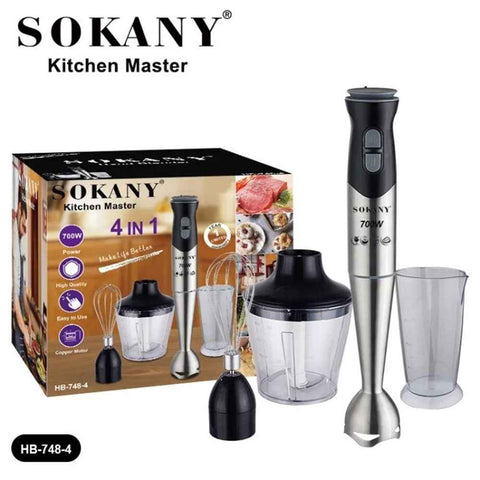 SOKANY SK-748-4 700W Handheld Blender Multifunctional Egg Beater Meat Chopper (BPA Free, No FDA) - EU Plug