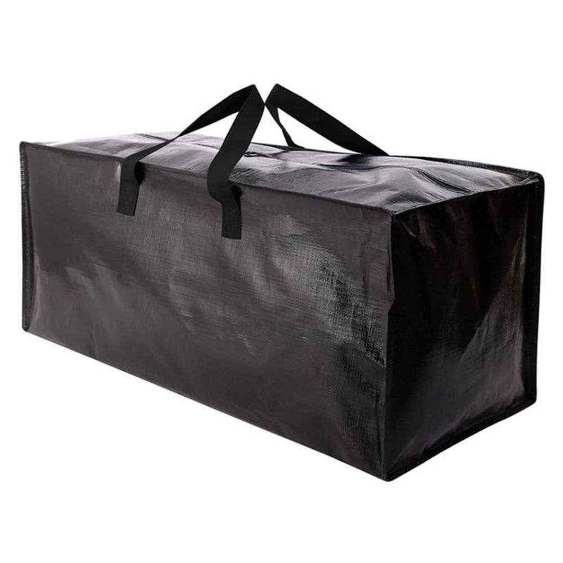 PP Moving Tote Bag Thickened Waterproof Luggage Packing Storage Moving Bag  - Black