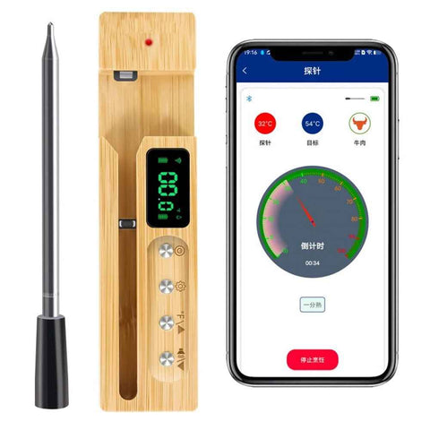 WDJ005 Digital Display Smart Wireless Bluetooth-compatible Food Temperature Meter BBQ Thermometer (With FDA) - with Display