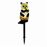Solar Garden Light Creative Panda Resin Outdoor Statue Light Waterproof Garden Landscape Decoration