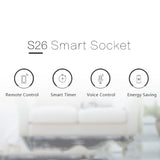 Sonoff S26 WiFi Smart Power Plug Socket Wireless Remote Control Timer Power Switch, Compatible with Alexa and Google Home, Support iOS and Android, US Plug